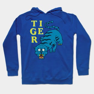 Japanese Tattoo style blue Tiger Hoodie